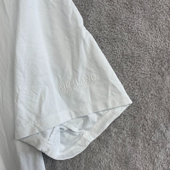 NWOT Kirkland Signature Men's XL White Active Polo Shirt - Picture 6 of 7